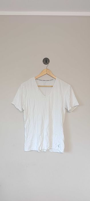 Koszulka t-shirt bawełniany Calvin Klein biały M (medium)