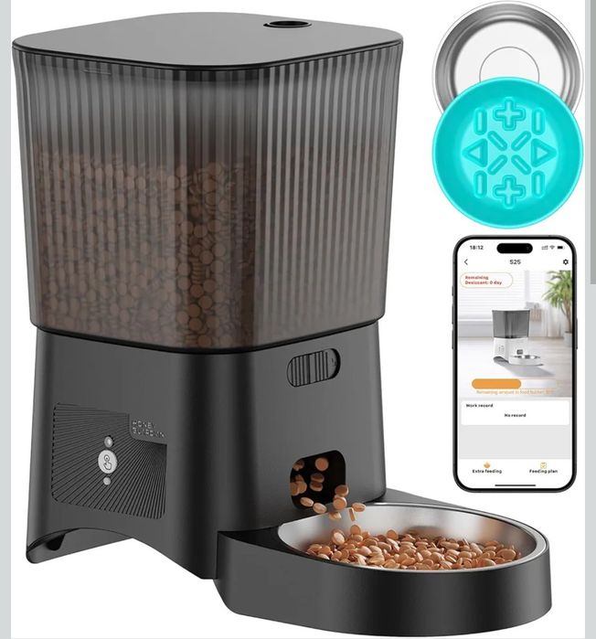 HONEYGUARDIAN – Automatyczny karmnik z miską ze stali nierdzewnej, 3,5