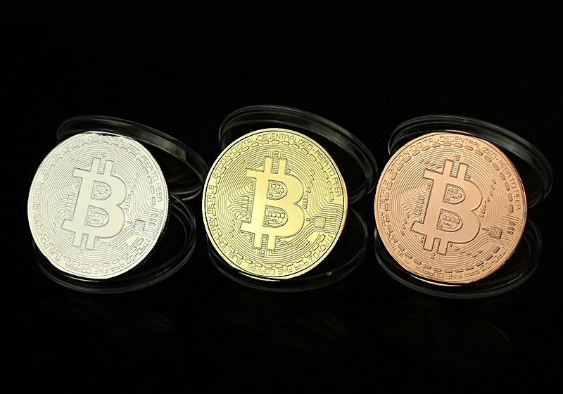Сувенирная монета Bitcoin Gold / Silver / Bronze