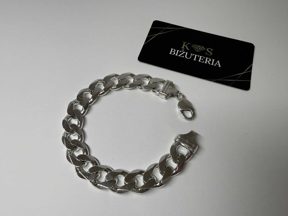 Srebrna Bransoletka splot Pancerka 24 CM 74 GRAM ! PR. 925 Okazja !