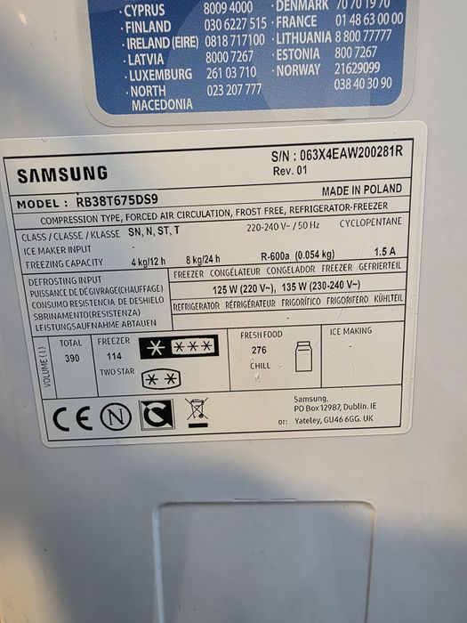 Lodówka Samsung RB38T675DS9
