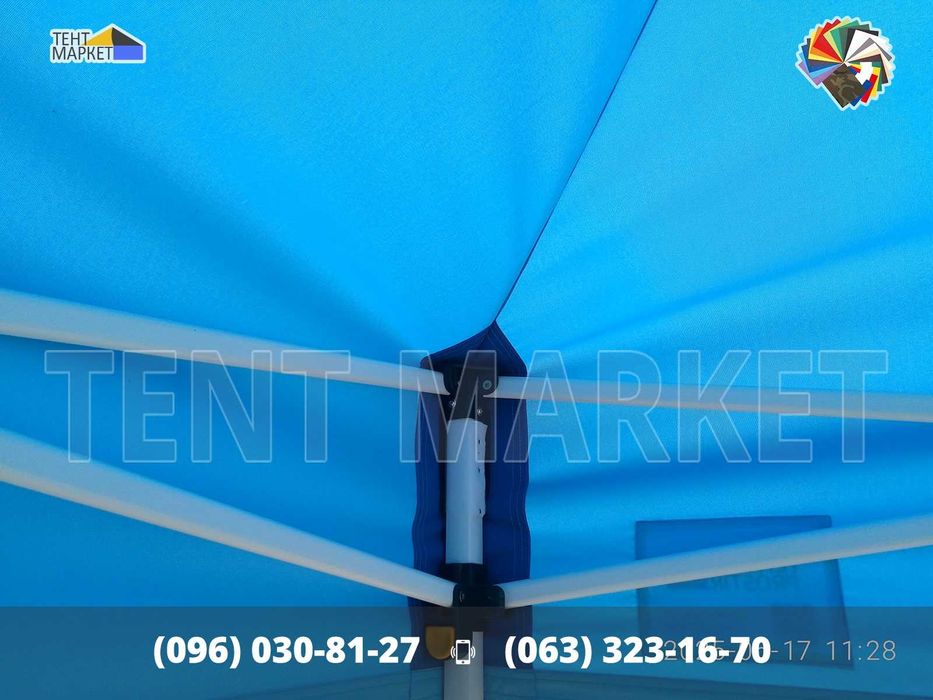Купол 3х3 Синій дах на китайский торговий шатер Тенти на шатри палатки