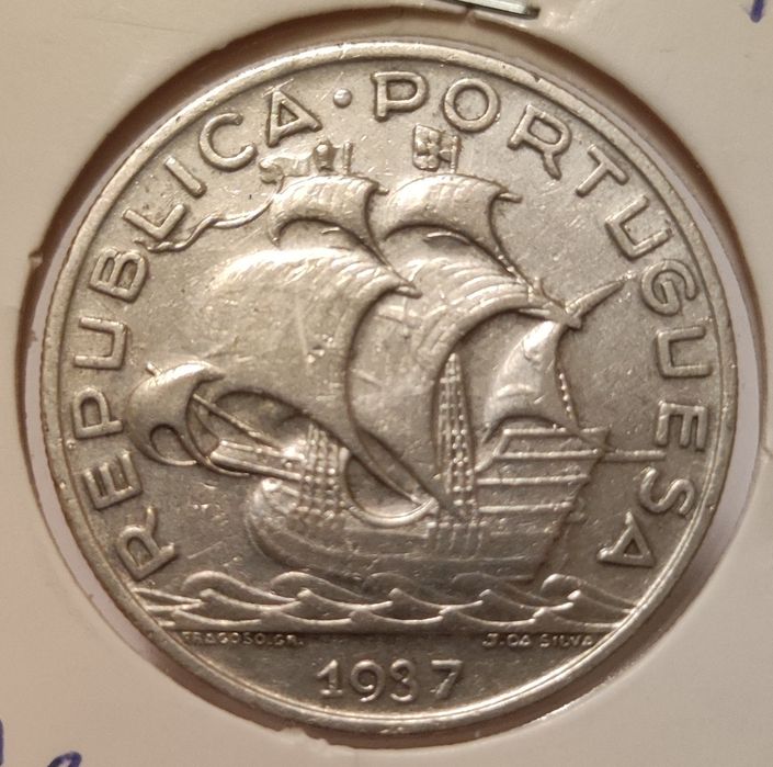 Moedas república 2,5, 5, 10, 1 escudo