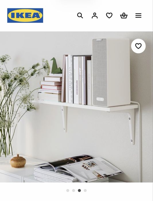 IKEA - BURHULT : 11 Prateleiras, branco, 59x20 + 22 Pleias / Suportes