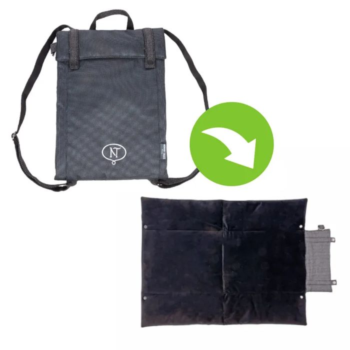 Nomad Tales Koc Mata Podróżna dla Psa 2w1 Ebony 80x60cm Spacery Podróż