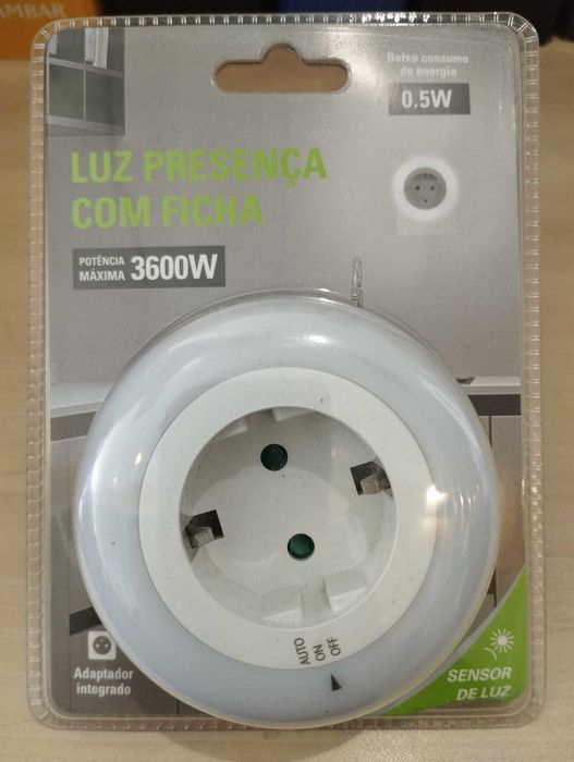 Luz de presença com ficha NOVA