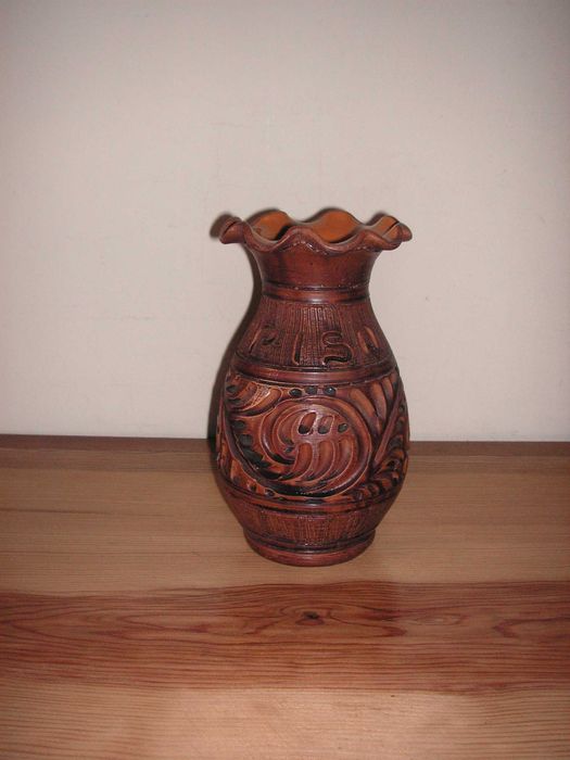 Jarra Faiança Pisa e Galheteiro Azeite / Garrafa Vidro Revestida Couro