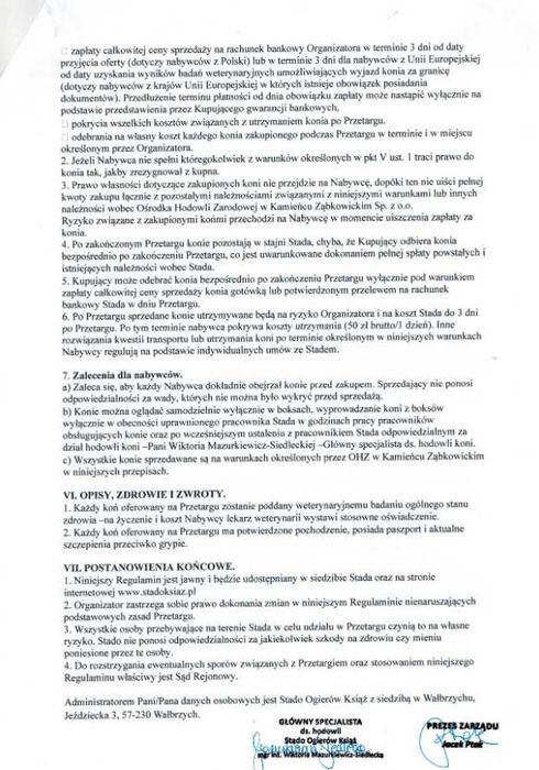 Na sprzedaż roczny ogier śląski