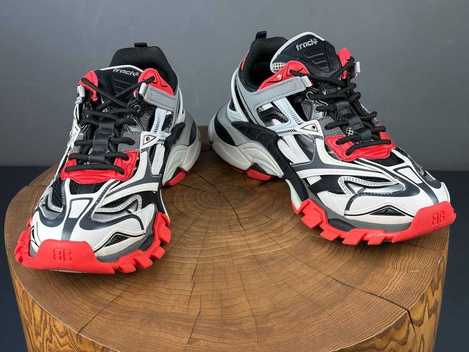!SALE! Balenciaga Track 2.0 Grey White Red Premium 39 40 41 42 43 44 45 46 баленсіага трак