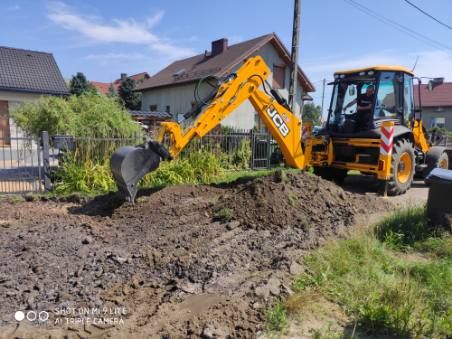 Usługi koparką, koparko-ładowarką