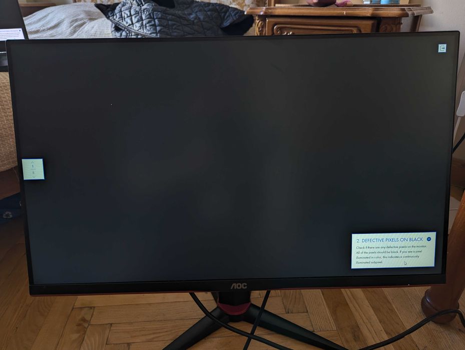 Монітор AOC 27G2U 27" IPS 144 Гц 1 мс FreeSync, USB-хаб вживаний + DPort-Dport кабель