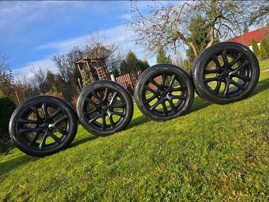 Sprzedam alufelgi 17 opony letnie 5x112