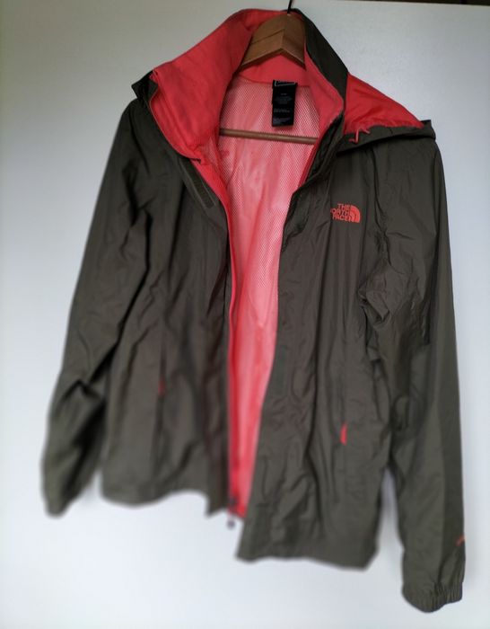 The North Face oliwkowa kurtka, wiatrówka z kapturem