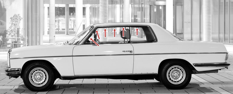 nowa uszczelka mercedes w114 coupe