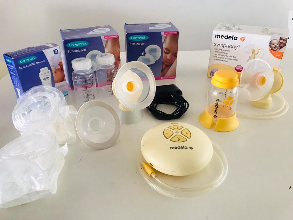 Conjunto para extração de leite materno (Medela + Lansinoh)