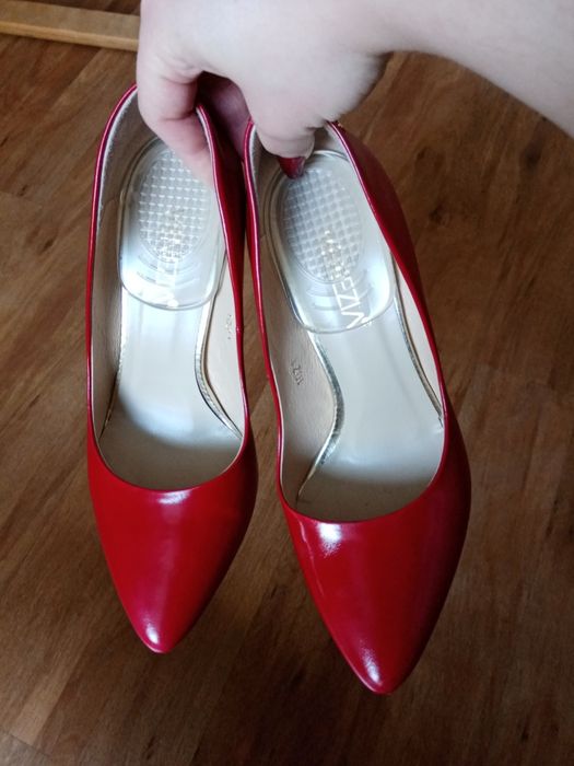 Czerwone szpilki skóra naturalna Venezia 38.5