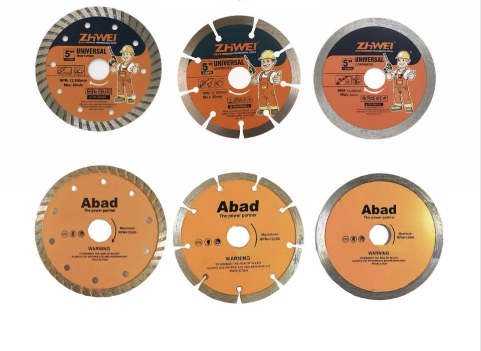 Диск алмазний по бетону, цеглі , каменю турбохвиля 125, 180, 230 ABAD