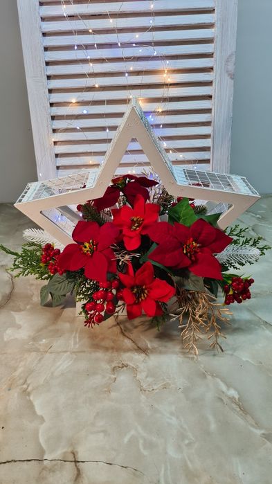 Stroik kompozycja świąteczna na grób