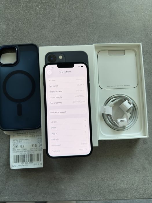 iPhone 13 128 GB –  Granatowy 90%Bateria