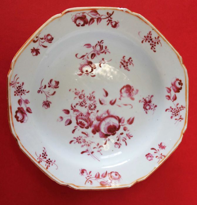 Pratinho Porcelana da China Companhia das Índias Família Rosa