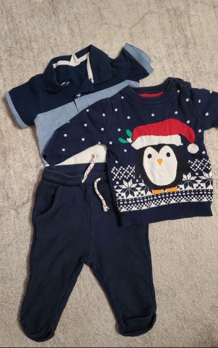 Granatowy zestaw dla chłopca 68-74