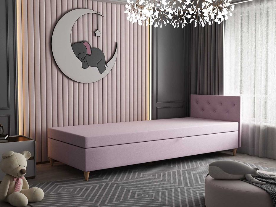 Tapczan jednoosobowy łóżko młodzieżowe  pojemnik hotelowe materac