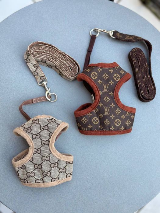 шлейка повідок амуніція для собак Gucci Louis Vuitton LV