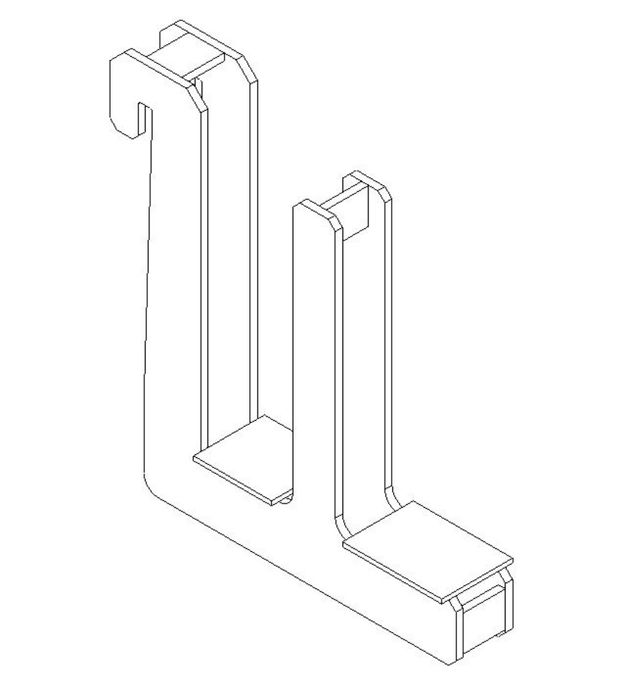 Wieszak montażowy taśmy ogrodzeniowej 19x35