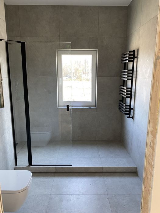 Kabina Walk in RADAWAY Nes 8 Black 100 Lewe