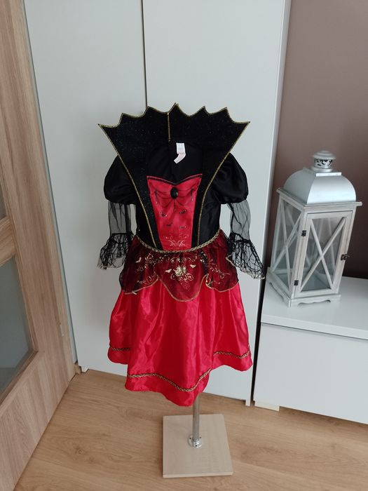 NOWY strój karnawałowy WAMPIRZYCA WRÓŻKA CZAROWNICA  98/104 (4)