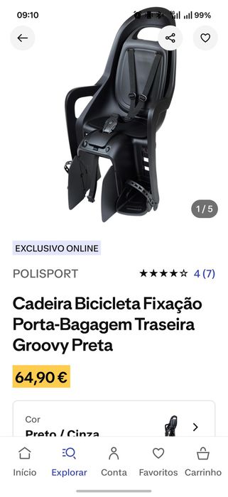Cadeira de criança para bicicleta