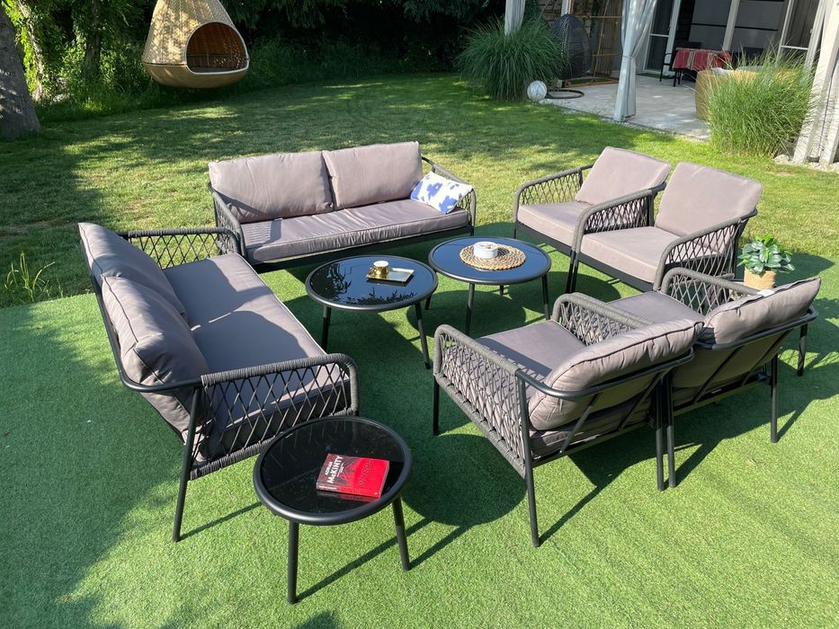 PORTO XXL zestaw mebli 2x sofa 4x fotel 4x stolik (c)