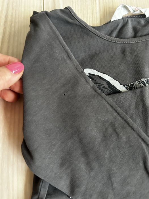 Bluzka z kotkiem 122/128 H&M