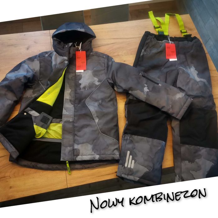 Nowy kombinezon zimowy 152 kombinezon narciarski 152 kurtka spodnie