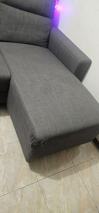 Sofa Ikea Bollstanäs - com chaise longue, 3 lugares, cinzento