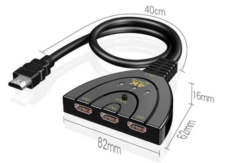HDMI Switch 3в1 4K 60HZ / Hdmi світч 4К