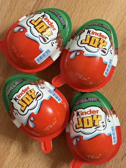 Шоколадні яйця кіндер джой майнкрафт Kinder Joy Minecraft