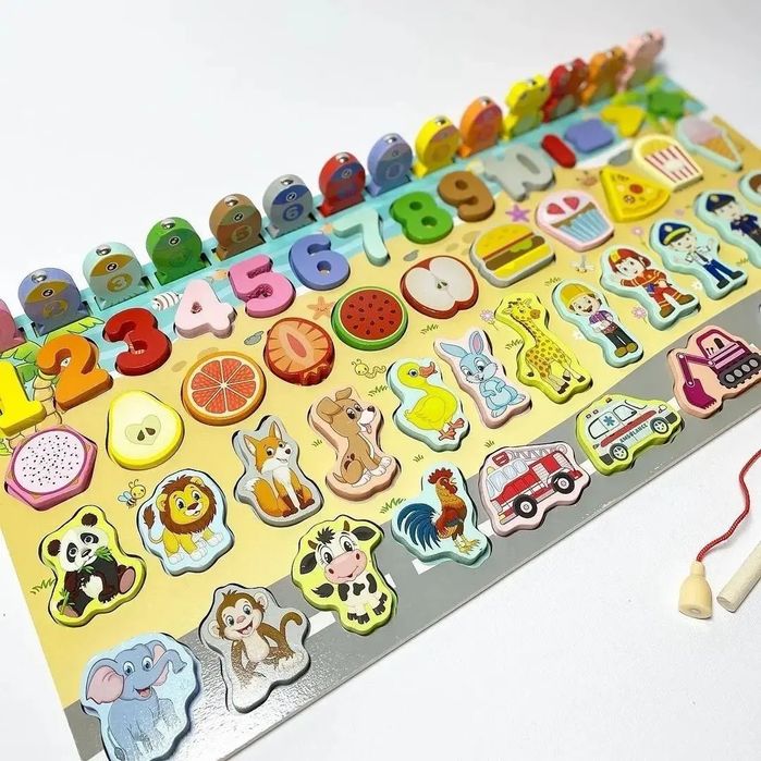 Дерев'яна розвиваюча дошка 6 видів, Українська мандрівка,   Kidsвілль