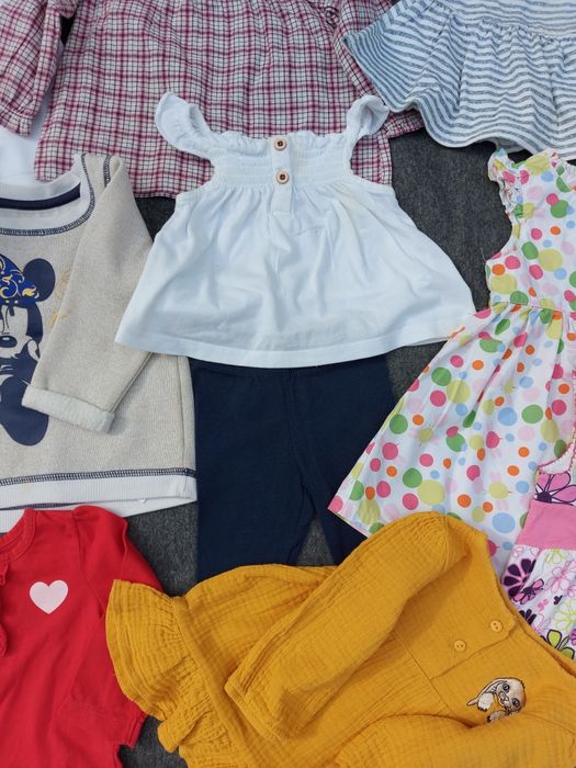 Zestaw paka body, sukienka, bluzka, spodnie H&M rozmiar 68