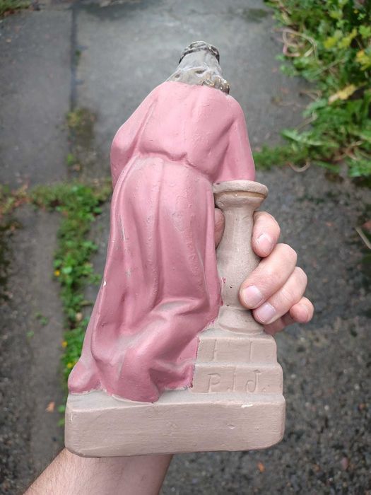 Stara  FIGURKA JEZUS - ŚWIĘTY - figura przedwojenna Kalwaria religijna