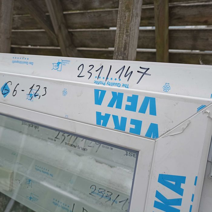Okno pcv 231/147 białe trzy szybowe
