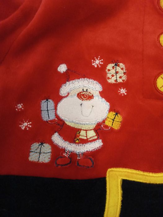 Bluza św Mikołaja rozm 80 przebranie strój Mikołaja bawełna