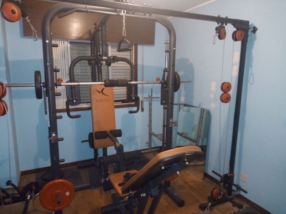 Vendo ginásio multifunções mais halteres  ajustáveis  40kg