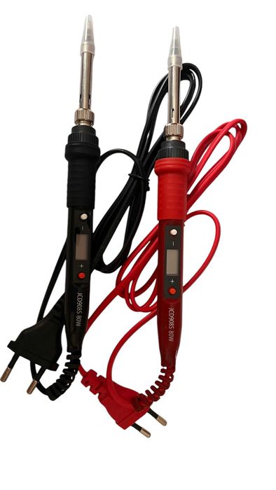 Паяльник з ЖК-дисплеєм JCD 908S 80W червоний/чорний