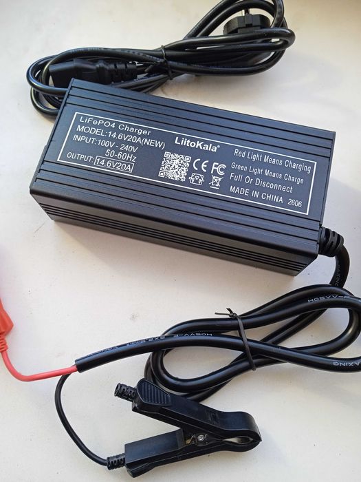 Зарядний пристрій LiitoKala в наявності новий LiFePO4 14,6V 20 A.