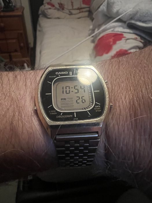 Zegarek Casio Time Scan 1979r Niespotykany złoty kolor.
