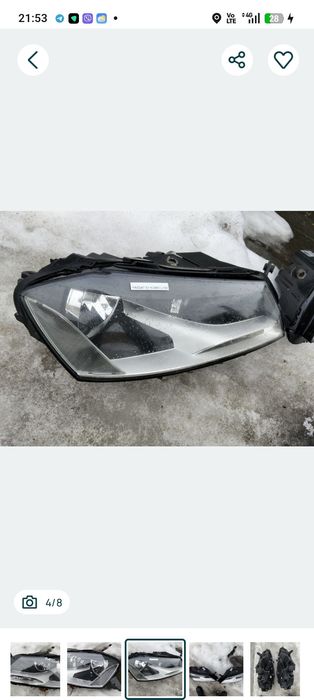 Passat b7 фара лампа пассат