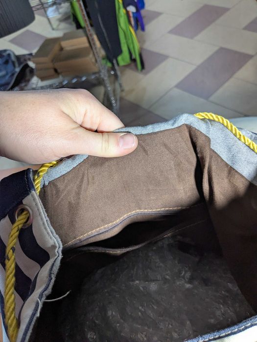 Plecak marynarski paski granatowo-białe