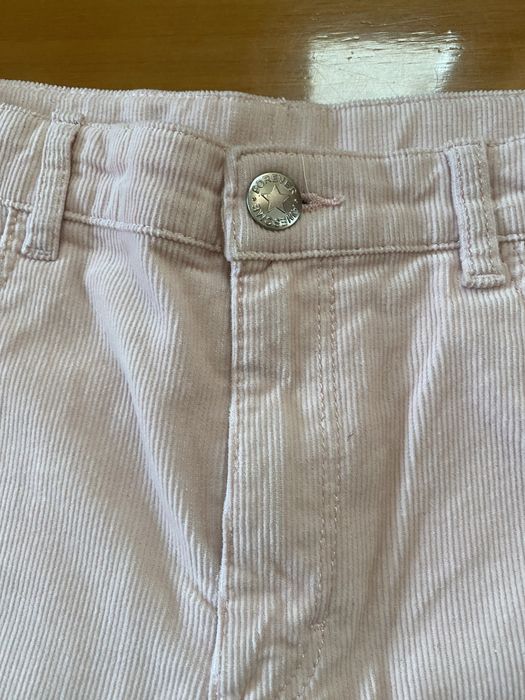 Calças bombazina rosa claro H&M 11/12 anos