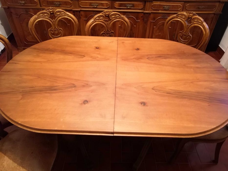 Mesa + cadeiras sala vintage otimo estado